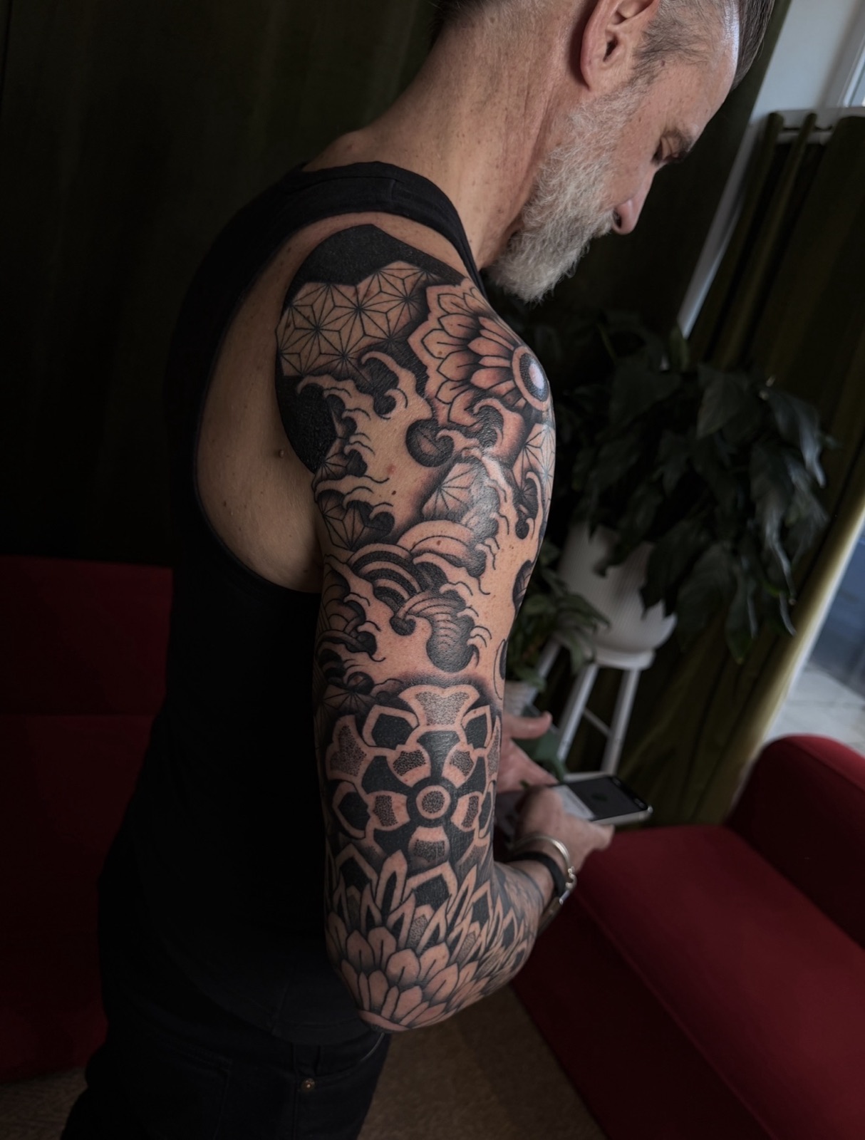 Ornamental blackwork sleeve