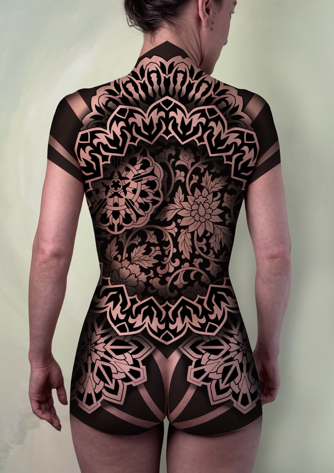Available blackwork back-piece design, by Si, Bristol