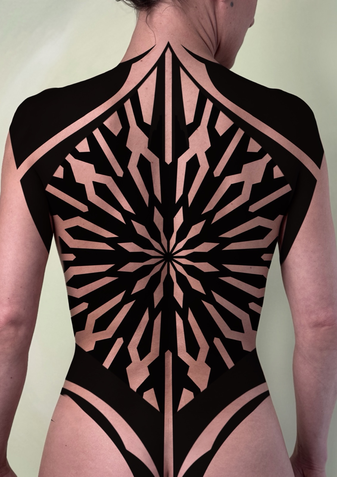 Blackwork back design, pre-drawn and ready to claim, Bristol